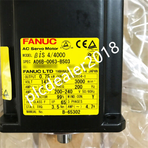 1 قطعة جديد في الصندوق FANUC A06B-0063-B503 محرك سيرفو A06B0063B503 عبر DHL