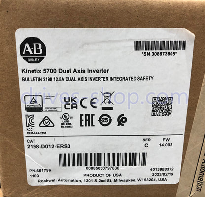 New Allen Bradley 2198-D012-ERS3 Kinetix 5700 Inverter In Stock