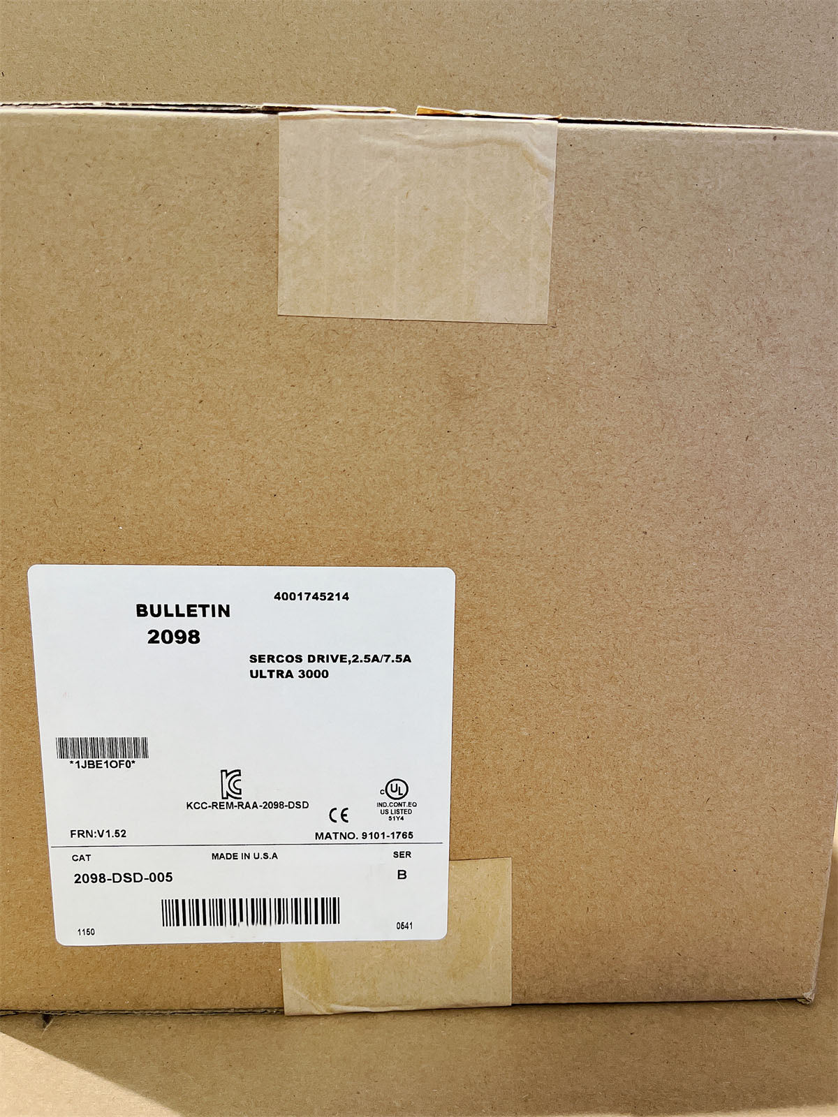 1PC Allen Bradley 2098-DSD-010 Servoverstärker Ultra 3000 DIGITAL 1KW 5/15 AMPERE 100/240 VAC 12/24 VDC Versorgung 50/60 HZ Neues In-Box-Schnellschiff mit einem Jahr Garantie Fedex/DHL/UPS