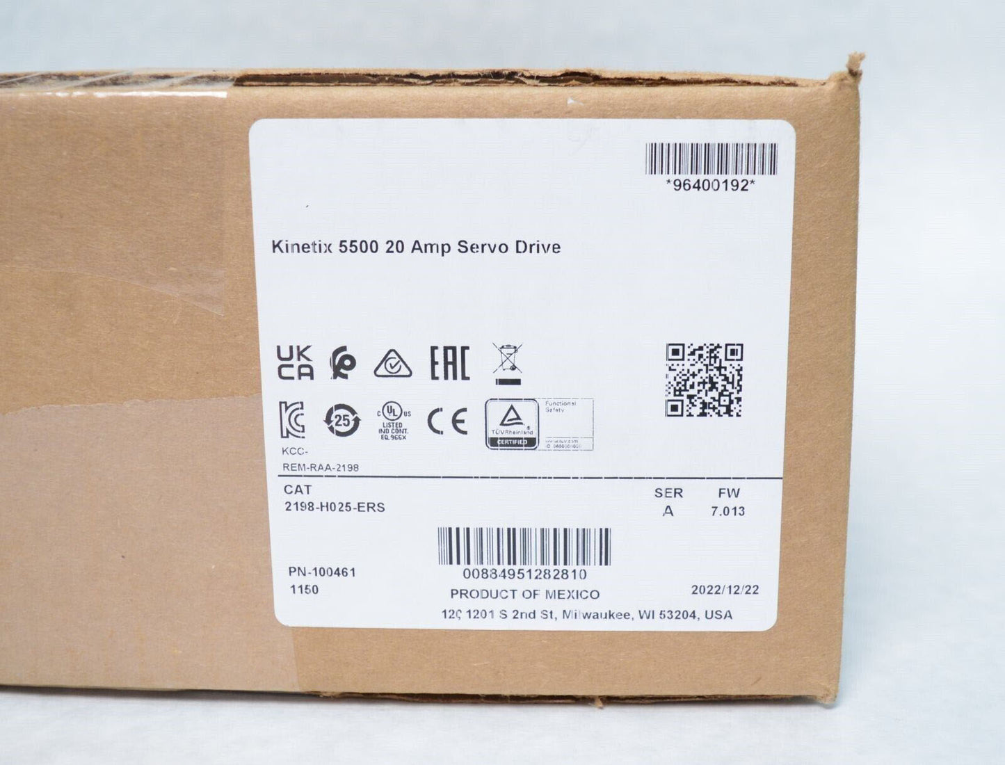 New Allen Bradley 2198-H025-ERS Servo Drive