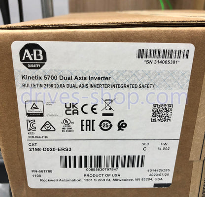 New Allen Bradley 2198-D020-ERS3 Kinetix 5700 Inverter In Stock