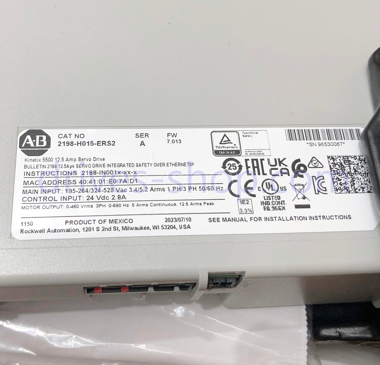 1PC Allen Bradley 2098-DSD-010 Servoverstärker Ultra 3000 DIGITAL 1KW 5/15 AMPERE 100/240 VAC 12/24 VDC Versorgung 50/60 HZ Neues In-Box-Schnellschiff mit einem Jahr Garantie Fedex/DHL/UPS