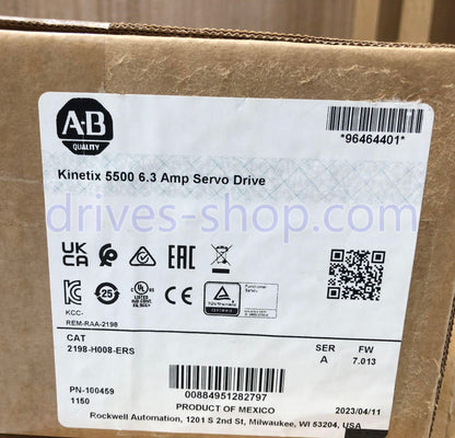 New Allen Bradley 2198-H008-ERS Kinetix 5500 6.3 Amp Servo Drive In Stock