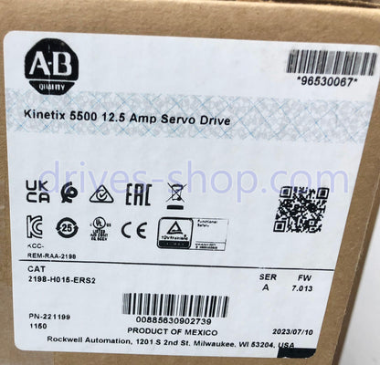 New Allen Bradley 2198-H015-ERS2 Kinetix 5500 12.5 Amp Servo Drive In Stock
