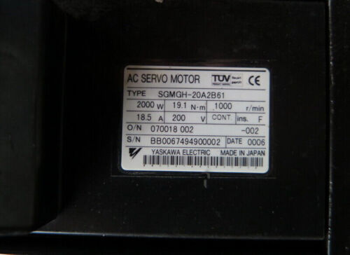 1 STÜCK Neu Im Karton Yaskawa SGMGH-20A2B61 Servomotor SGMGH20A2B61 Über DHL