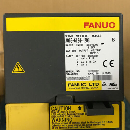 1 قطعة جديد في الصندوق FANUC A06B-6124-H208 محرك سيرفو A06B6124H208 عبر DHL