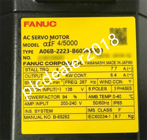 1PC New In Box FANUC A06B-2223-B605#S000 Servo Motor Via DHL