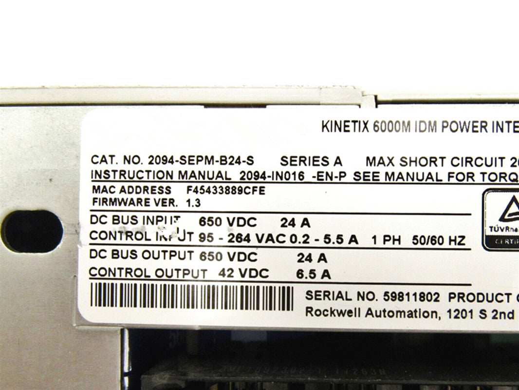 1PC Allen Bradley 2094-BM01-S Kinetix 6000 Achsenmodul 400 / 480 VAC 3,9 KW / 9 AMP Wechselrichter Neues In-Box-Schnellschiff mit einem Jahr Garantie Fedex / DHL / USV