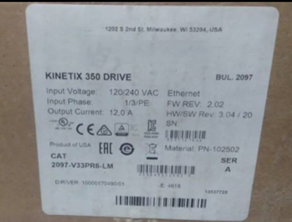 New Allen Bradley 2097-V33PR6-LM Servo Drive