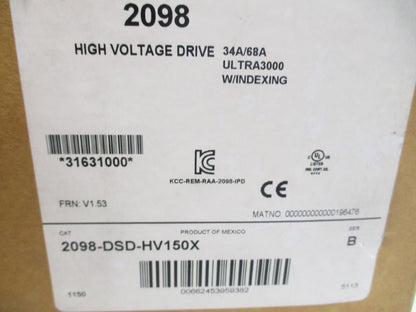 New Allen Bradley 2098-DSD-HV150X Servo Drive