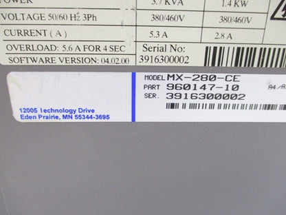 New Emerson MX-280-CE Servo Drive
